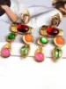 Picture of Rhinestone Decor Drop Earrings 