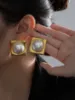 Picture of Square Pearl Earrings 